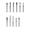 Diamond Bur FG EX Series Full Size Barrel 5pcs/Pack by AZDENT
